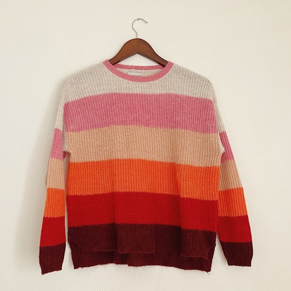 Sweaters - Silverflint color block striped sweater